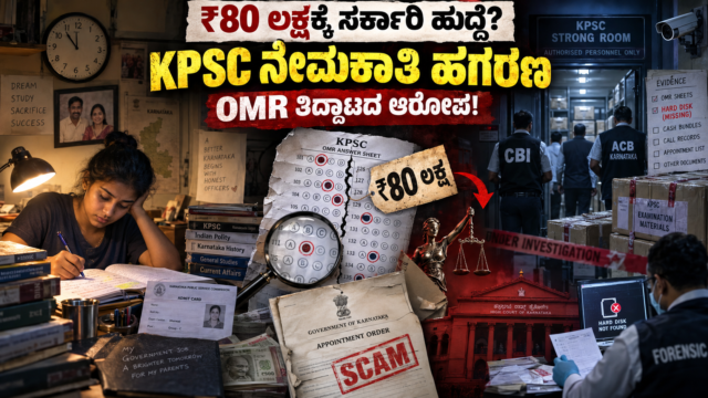 2026 KPSC ನೇಮಕಾತಿ ಹಗರಣ, OMR sheet tampering ಆರೋಪ, ಸರ್ಕಾರಿ ಹುದ್ದೆ ನೇಮಕಾತಿ ಅಕ್ರಮ ಮತ್ತು SIT ತನಿಖೆ