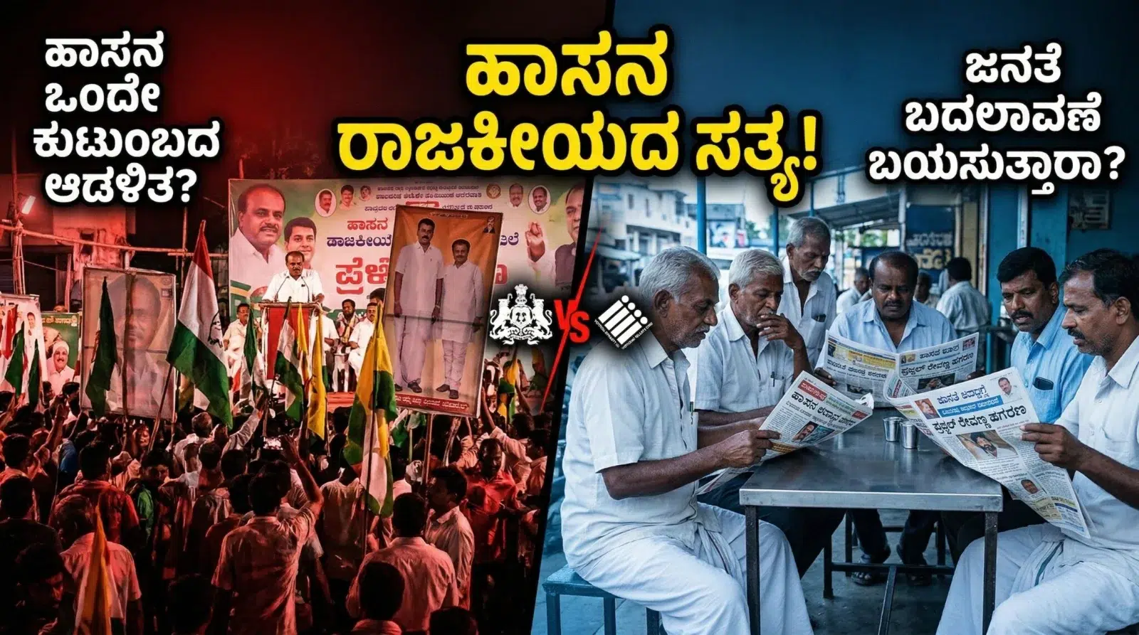 Political landscape of Hassan district highlighting dynastic politics and influence of the Deve Gowda family