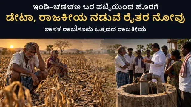 ಇಂಡಿ–ಚಡಚಣ ಪ್ರದೇಶದ ಒಣಗಿದ ಹೊಲಗಳು ಮತ್ತು ಕುಡಿಯುವ ನೀರಿಗಾಗಿ ಕೂಡಿದ ಗ್ರಾಮಸ್ಥರ ದೃಶ್ಯ