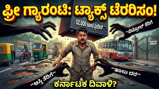 A middle-class taxpayer carrying the heavy burden of Karnataka's guarantee schemes and rising taxes.