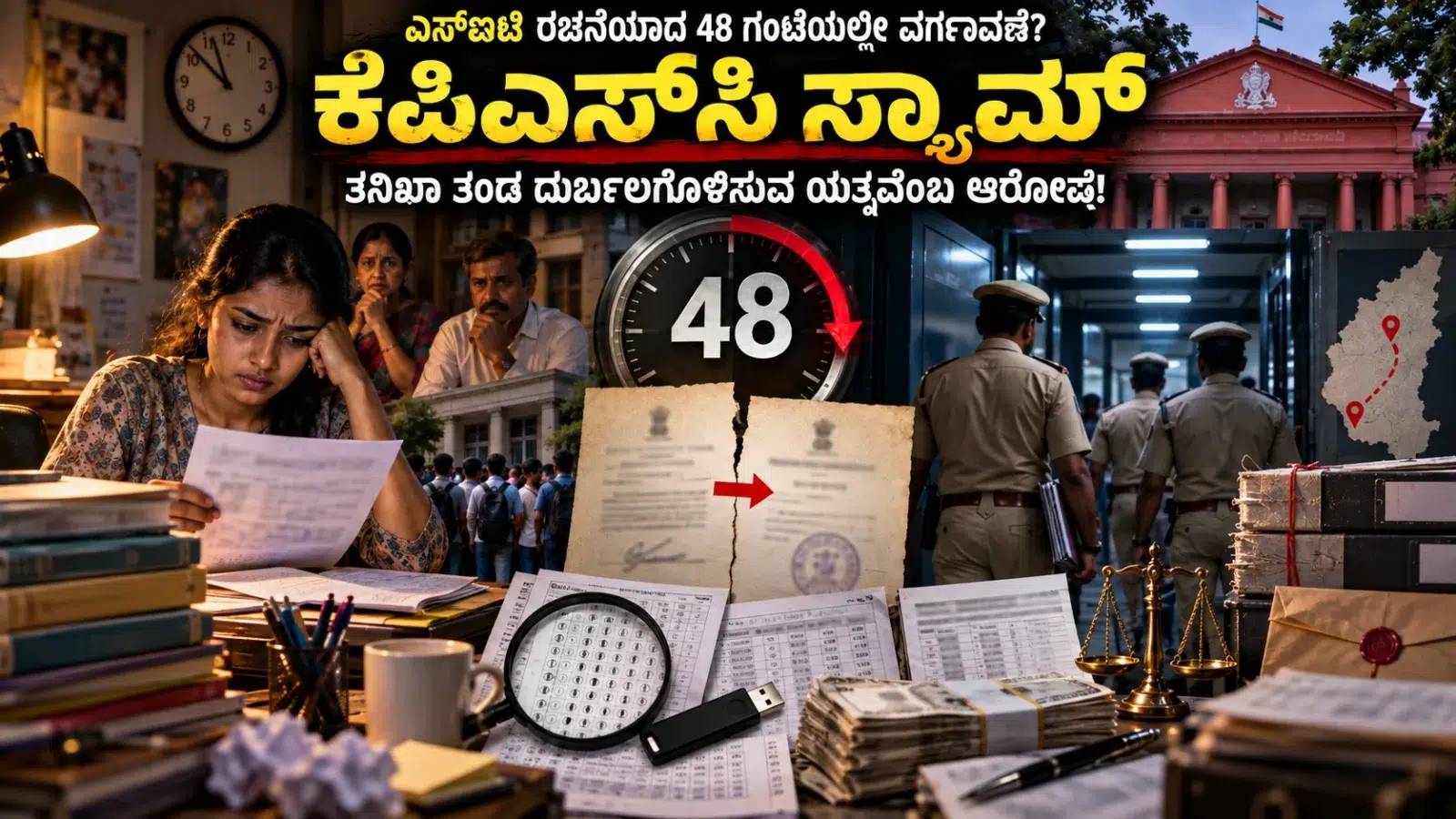 ಕೆಪಿಎಸ್‌ಸಿ ಸ್ಕ್ಯಾಮ್ ತನಿಖೆಯ ಎಸ್ಐಟಿ ಅಧಿಕಾರಿ ವರ್ಗಾವಣೆ ಮತ್ತು ಪಶುವೈದ್ಯಾಧಿಕಾರಿ ನೇಮಕಾತಿ ಅಕ್ರಮದ ಸಾಂದರ್ಭಿಕ ಚಿತ್ರ